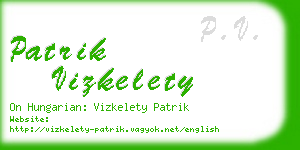 patrik vizkelety business card